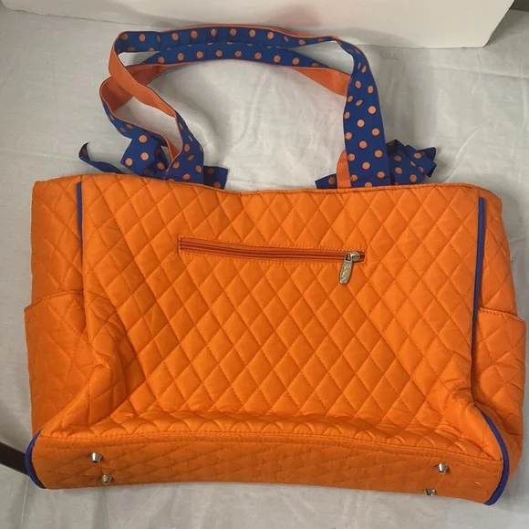 Orange spring time Belva tote bag - Picture 2 of 5